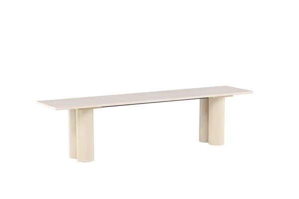 Ruokapenkki, Olivia, 180x45x40 cm, valkolakattu