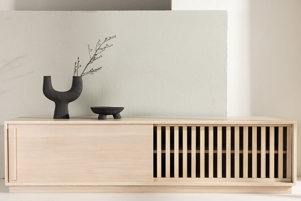 TV-taso, Lugo, 180x45 cm, valkolakattu