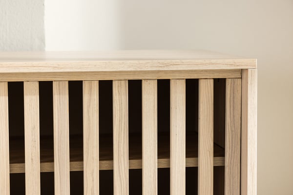 TV-taso, Lugo, 180x45 cm, valkolakattu