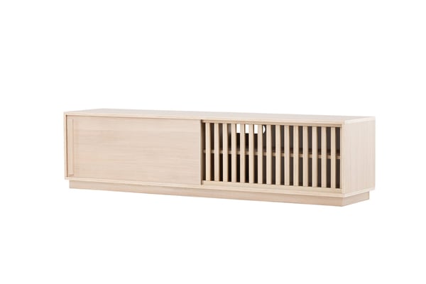 TV-taso, Lugo, 180x45 cm, valkolakattu