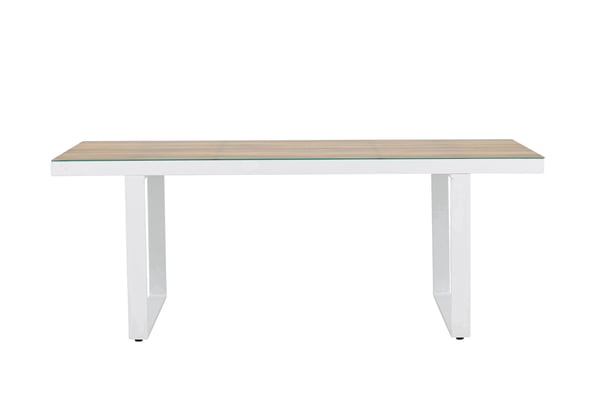 Ruokapöytä, Merlo, 200x90 cm, Valkoinen