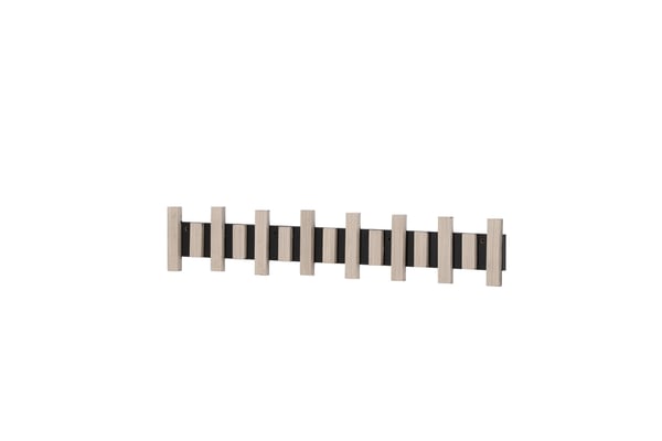 Seinänaulakko, Nimes, 75x3.5x13 cm, valkolakattu