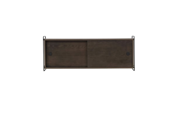 Seinäkaappi, Paris, 121x35x48 cm, Tummanruskea