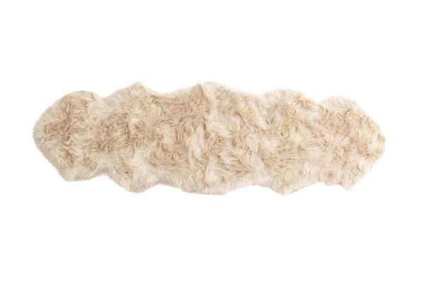 Heitotyyny, Katy polyesterinen tekoturkis, 180x55 cm, beige