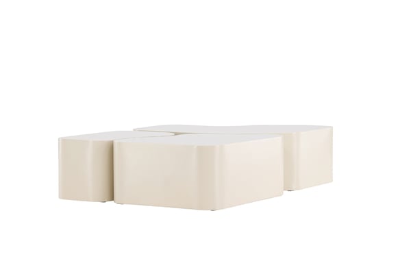 Sohvapöytä, Nordland, Pöytä 1: 95x70 cm, Pöytä 2: 74x60 cm, Pöytä 3: 40x40 cm, Beige