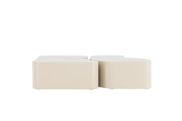 Sohvapöytä, Nordland, Pöytä 1: 95x70 cm, Pöytä 2: 74x60 cm, Pöytä 3: 40x40 cm, Beige