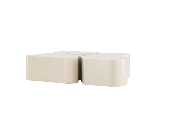 Sohvapöytä, Nordland, Pöytä 1: 95x70 cm, Pöytä 2: 74x60 cm, Pöytä 3: 40x40 cm, Beige