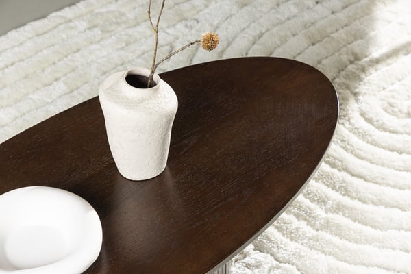 Sohvapöytä, Bianca Oval, 120x55 cm, Mocca