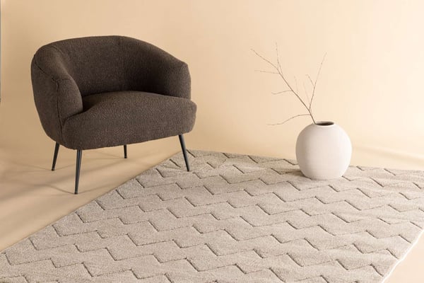 Matto, Fia Polyester Shaggy, 290x200 cm, Ruskea