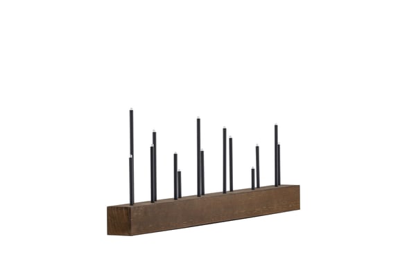Pöytävalaisin, Kungsberget, 77x27x6 cm, Saksanpähkinä