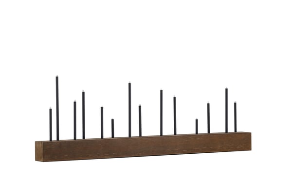 Pöytävalaisin, Kungsberget, 77x27x6 cm, Saksanpähkinä