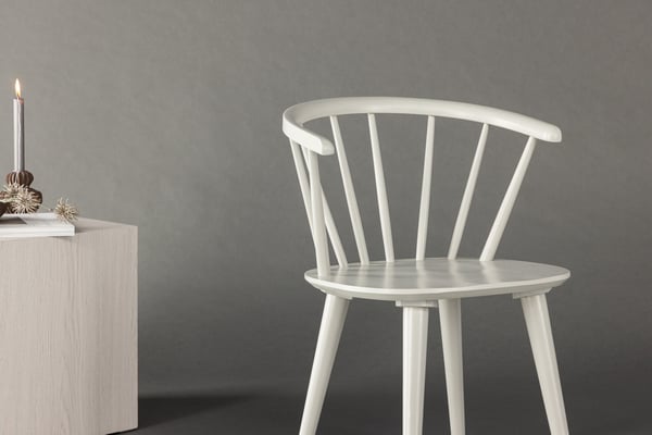 Ruokatuoli, Bobby 2-pack, 53x55x76 cm, Vaaleanharmaa