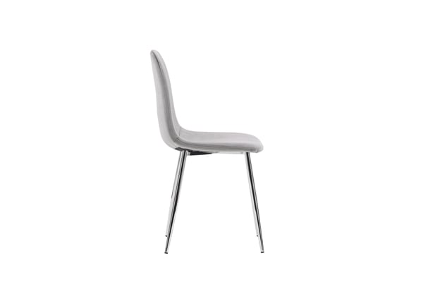 Ruokatuoli, Eva 2-pack, 42x44.5x89 cm, Vaaleanharmaa