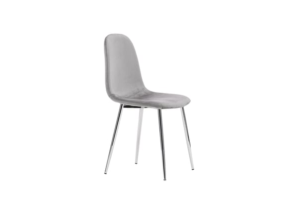 Ruokatuoli, Eva 2-pack, 42x44.5x89 cm, Vaaleanharmaa