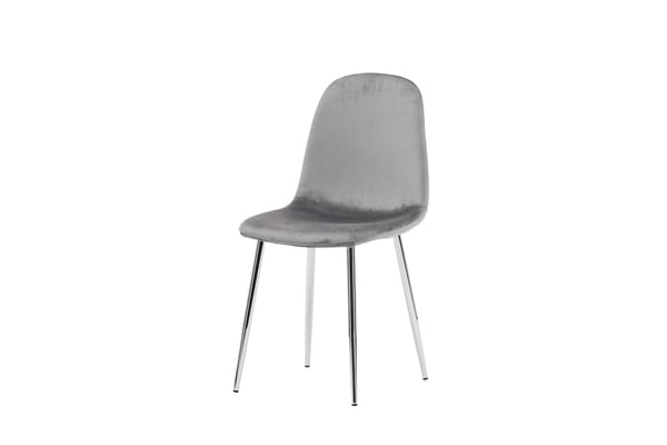 Ruokatuoli, Eva 2-pack, 42x44.5x89 cm, Vaaleanharmaa