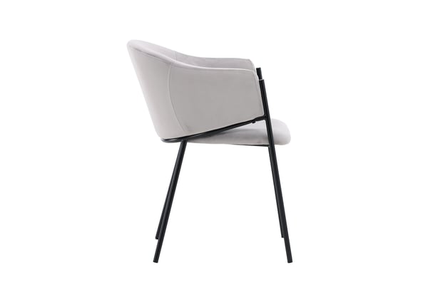 Ruokatuoli, Evelina 2-pack, 62x54x80 cm, Harmaa