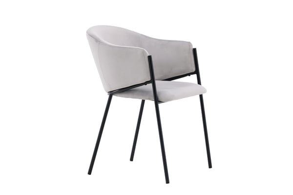 Ruokatuoli, Evelina 2-pack, 62x54x80 cm, Harmaa