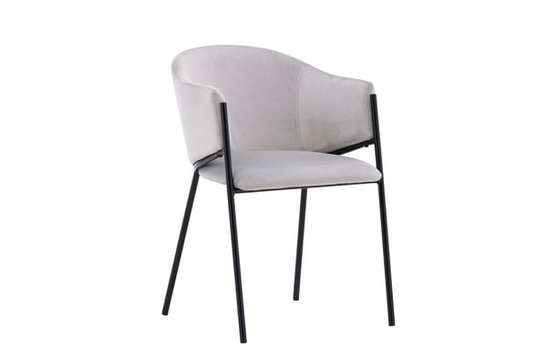 Ruokatuoli, Evelina 2-pack, 62x54x80 cm, Harmaa