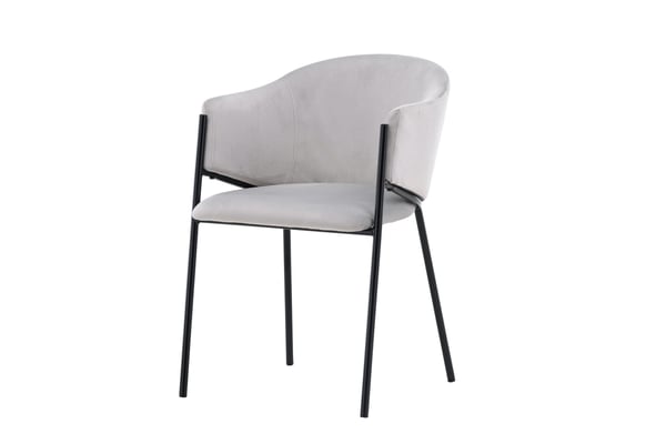 Ruokatuoli, Evelina 2-pack, 62x54x80 cm, Harmaa