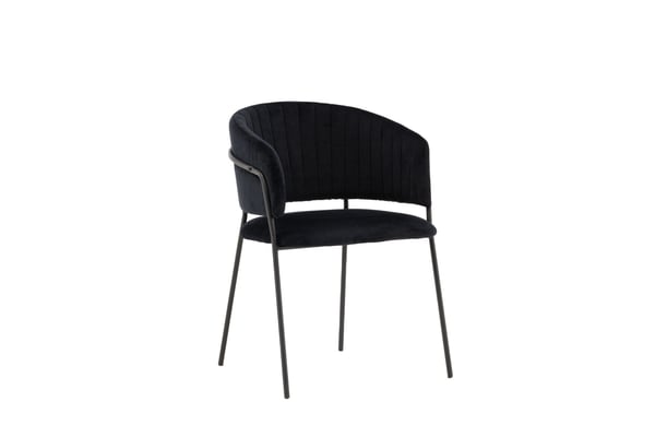 Ruokatuoli, Selma 2-pack, 58x54x82 cm, Musta