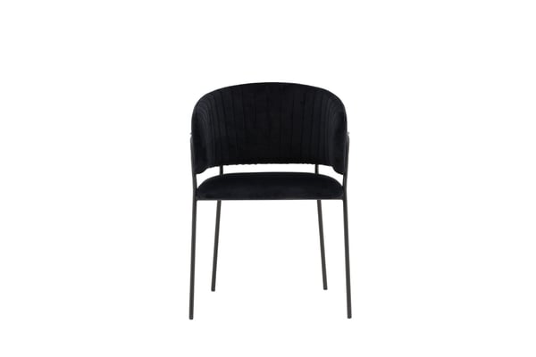 Ruokatuoli, Selma 2-pack, 58x54x82 cm, Musta