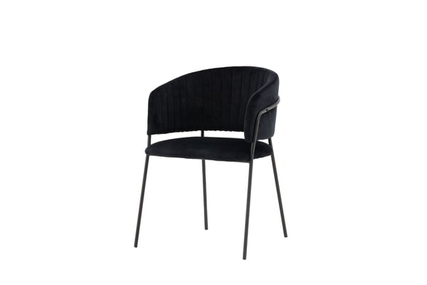 Ruokatuoli, Selma 2-pack, 58x54x82 cm, Musta