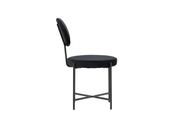 Ruokatuoli, Stella 2-pack, 60x50x89 cm, Musta