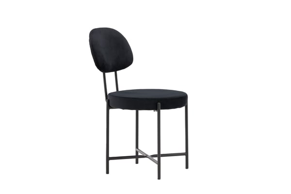 Ruokatuoli, Stella 2-pack, 60x50x89 cm, Musta