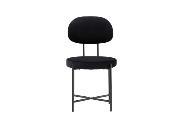 Ruokatuoli, Stella 2-pack, 60x50x89 cm, Musta