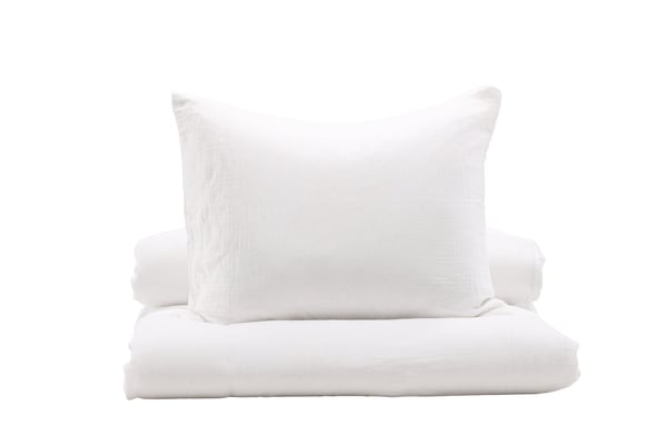 Vuodesetti, Mila Cottongauze, 200x150+50x60 cm, Valkoinen