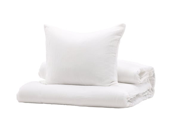 Vuodesetti, Mila Cottongauze, 200x150+50x60 cm, Valkoinen
