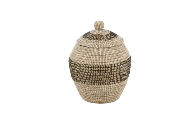 Säilytyskori, Chennai luonnonvarainen olki, ø33 cm, beige