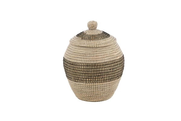 Säilytyskori, Chennai luonnonvarainen olki, ø33 cm, beige