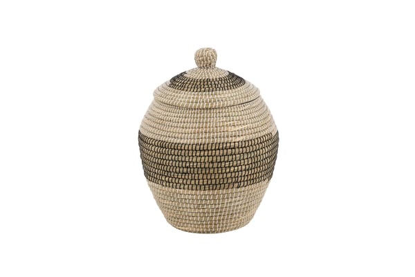 Säilytyskori, Chennai luonnonvarainen olki, ø33 cm, beige
