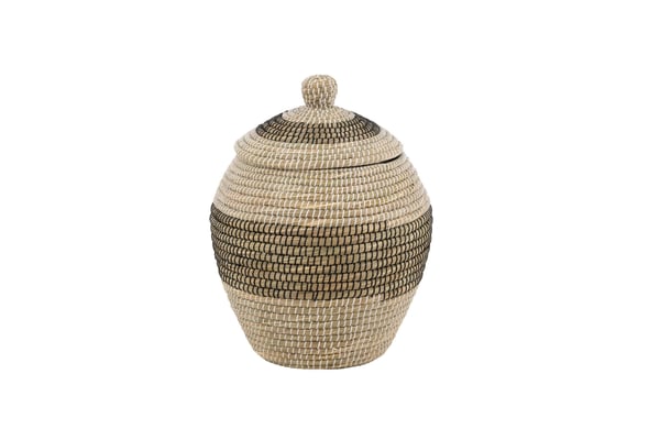 Säilytyskori, Chennai luonnonvarainen olki, ø33 cm, beige