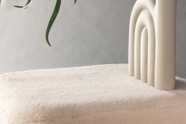 Rahi/Pouf, Newton, 45x38 cm, Offwhite