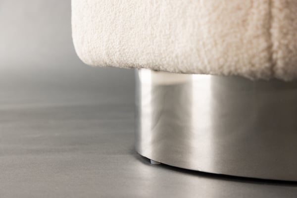 Rahi/Pouf, Newton, 45x38 cm, Offwhite