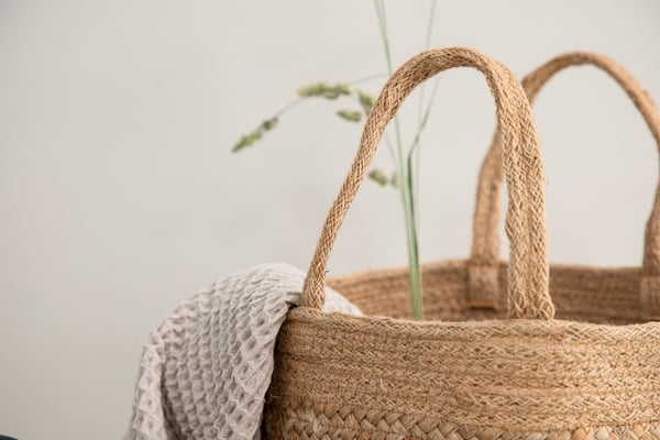 Säilytyskori, Mumbai Jute, ø32 cm, luonnonväri