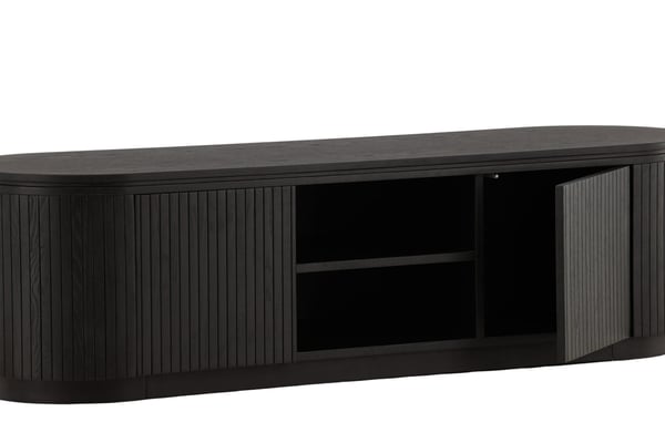 Säilytyskaappi, Fjällbacka, 160x45 cm, Musta