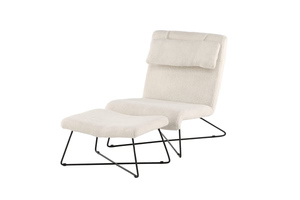 Yksittäinen sohva, Laconia, 88x88x65 cm, valkoinen