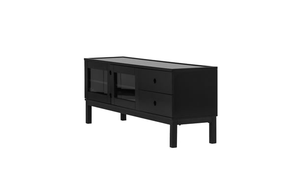 TV-taso, Alcoa Storage, 150x56,5 cm, Musta