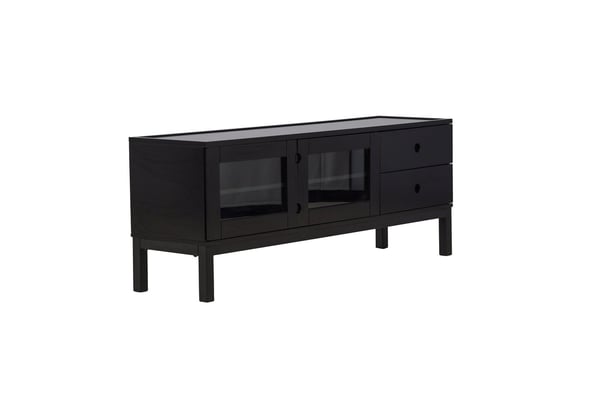 TV-taso, Alcoa Storage, 150x56,5 cm, Musta