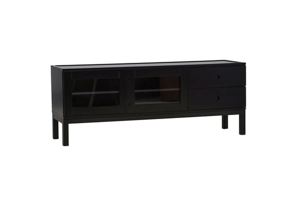 TV-taso, Alcoa Storage, 150x56,5 cm, Musta