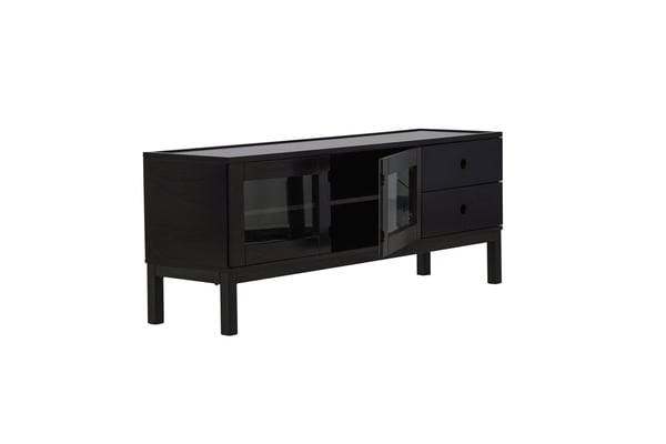 TV-taso, Alcoa Storage, 150x56,5 cm, Musta