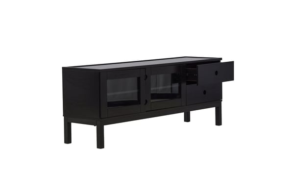 TV-taso, Alcoa Storage, 150x56,5 cm, Musta