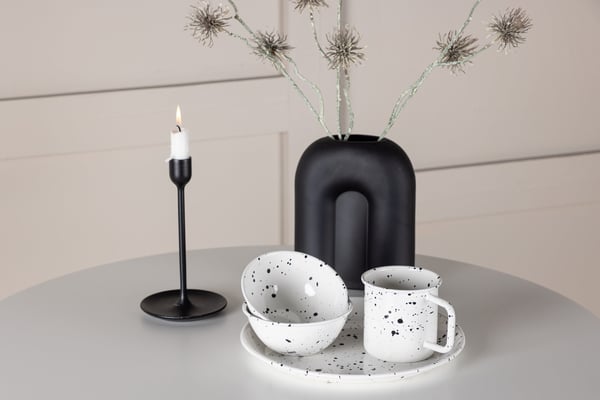 Ruokapöytä, Hamden, ø80 cm, Valkoinen