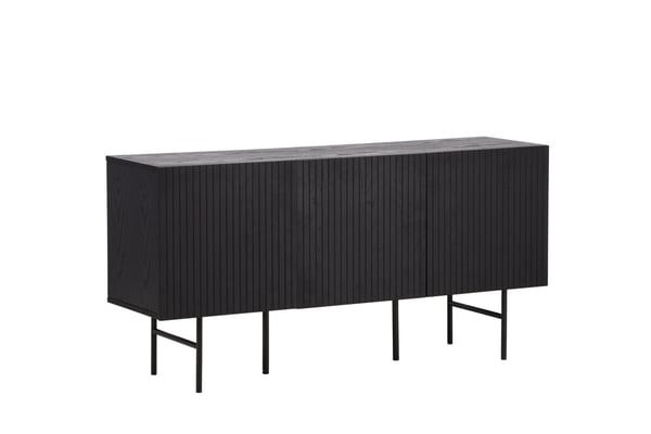 Matala kaappi, Björkön, 150x75 cm, Musta