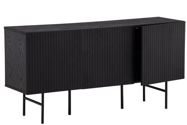 Matala kaappi, Björkön, 150x75 cm, Musta