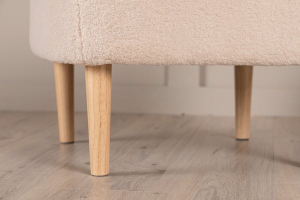 Rahi/Pouf, Salina, 59x59x40 cm, Valkoinen