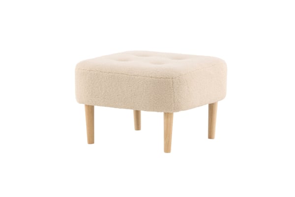 Rahi/Pouf, Salina, 59x59x40 cm, Valkoinen